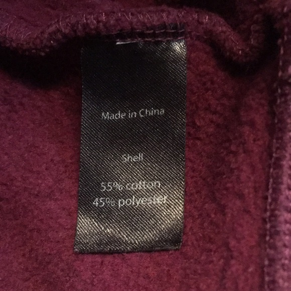 Women Moosejaw Long Sleeve Hoody Burgundy Top and Cream Logo Size: Small - Picture 9 of 10